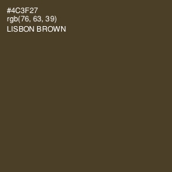 #4C3F27 - Lisbon Brown Color Image